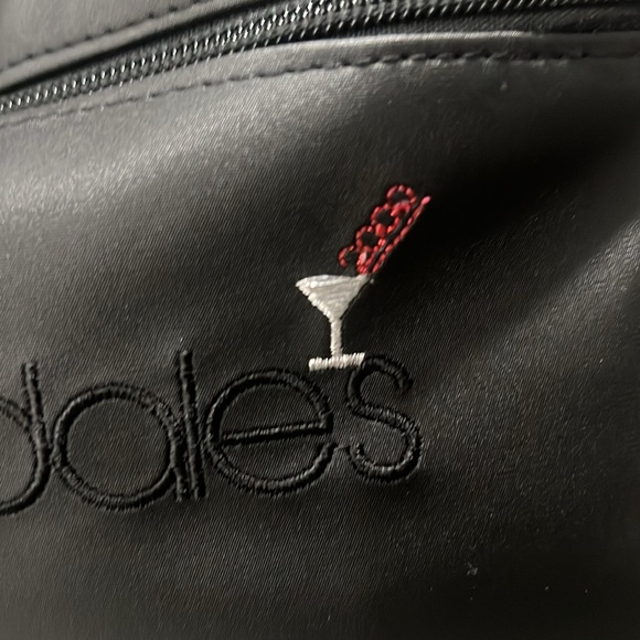 Bloomingdales Martini Glass Logo Flat Black Fanny Pack Bum Sack Waitress Pouch - Picture 2 of 7